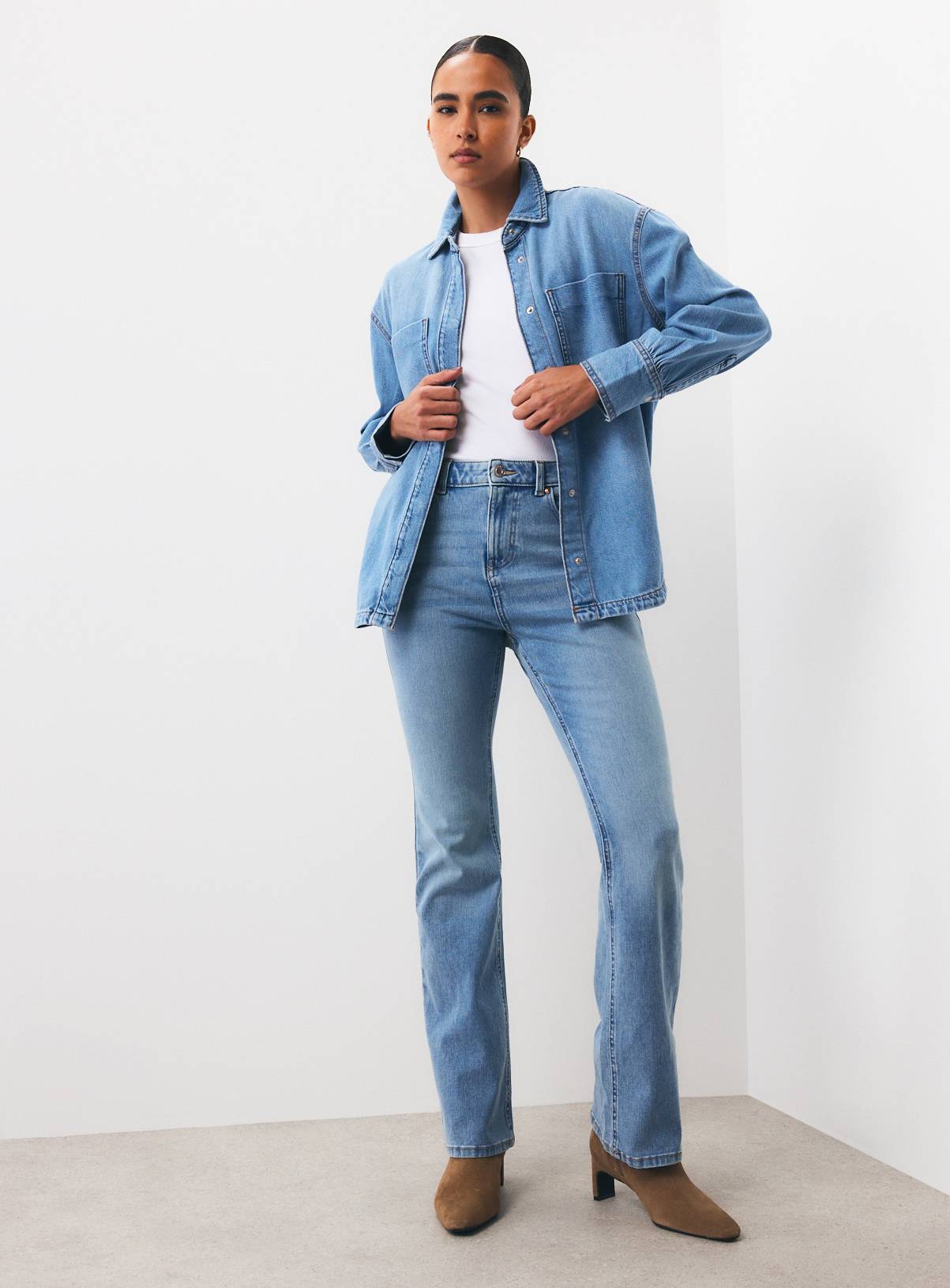 Mid Wash Denim Relaxed Shirt 12 - Image 2
